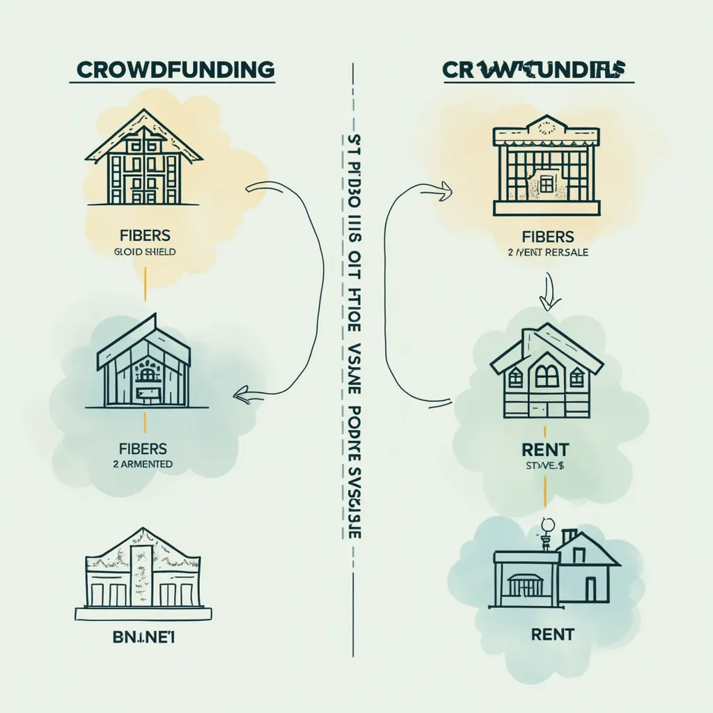 Diagrama comparando tipos de inversión inmobiliaria