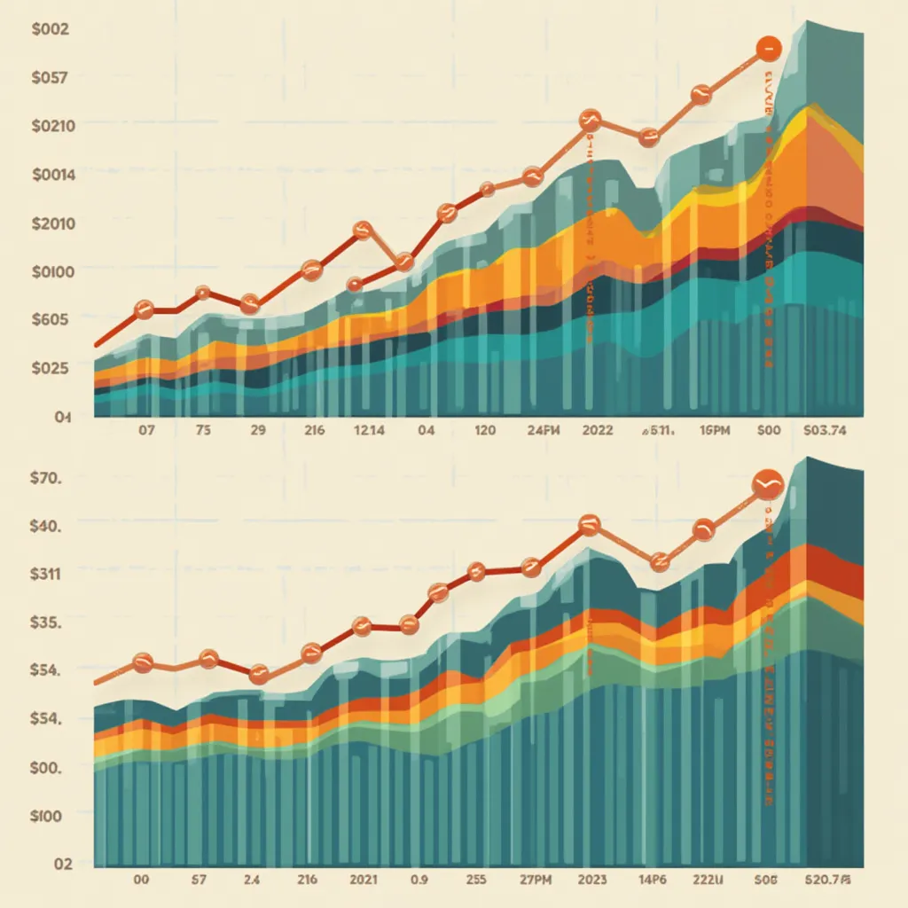 Gráfico mostrando tendencias del mercado inmobiliario en México